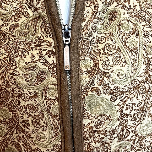 Columbia Women’s River Resort Wingbeat Micro-Suede Vest Paisley Tan L Gorpcore - Picture 5 of 12